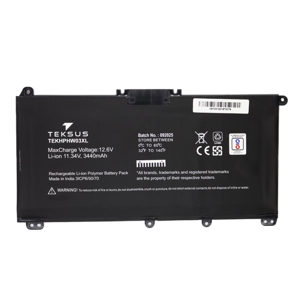 Teksus Laptop Battery Compatible For HP Pavilion 15-EG | HW03XL view 2